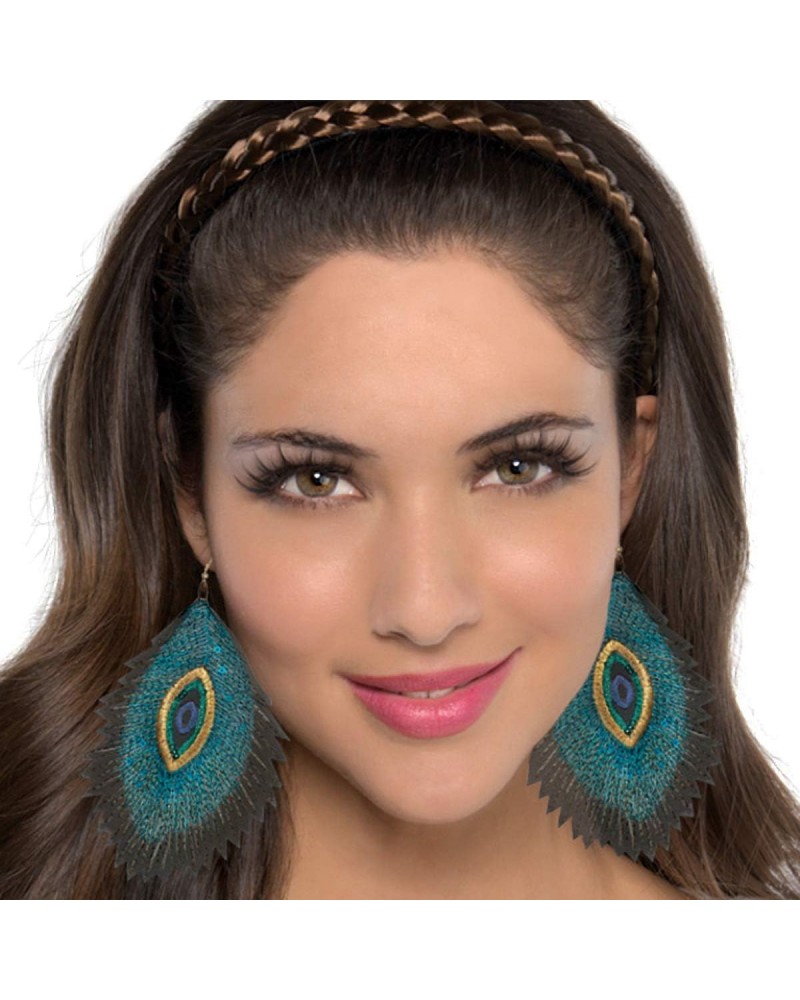 Peacock Dangling Earrings - One Size, Multicolor - 2 Pcs. $6.13 Earrings