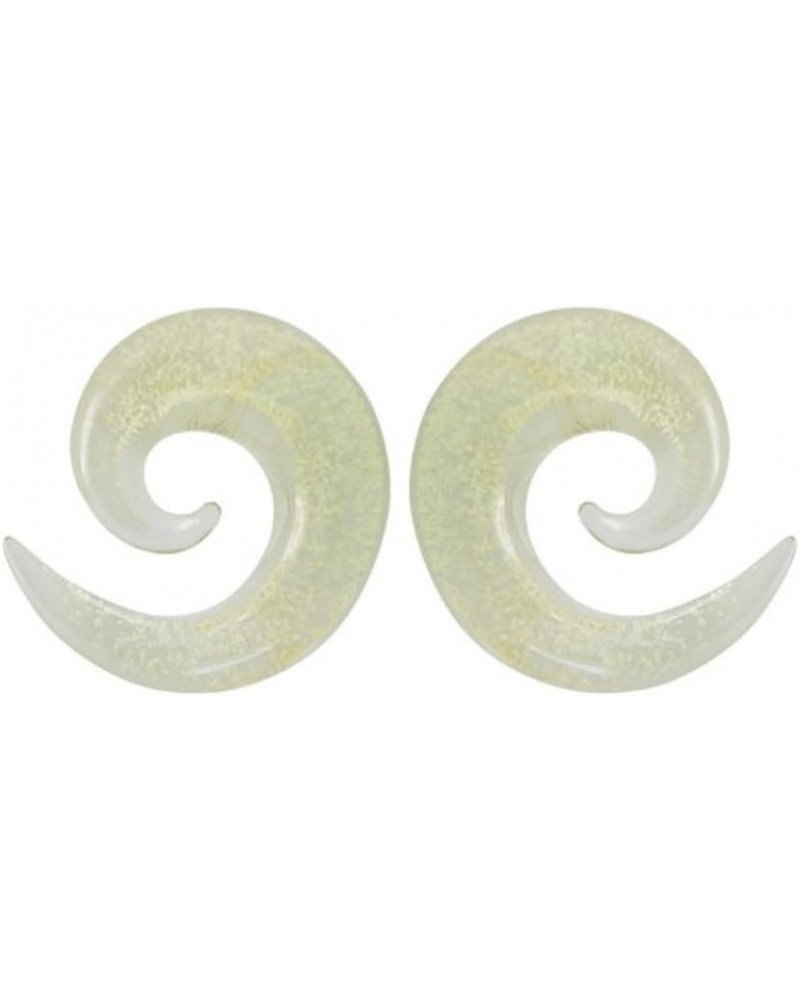 4mm-15mm Glass Ear Tapers Spiral Taper Plugs Earrings Glow in The Dark Spiral Ear Gauges Plug Hanging Taper Stretchers Expand...