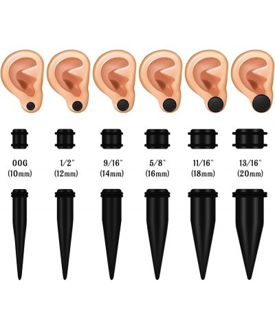 24pcs Acrylic Ear Tapers Plugs Colorful Spots Ear Stretching Kit Piering Jewelry Ear Gauge for Men Women 00g-13/16 inch Spots...