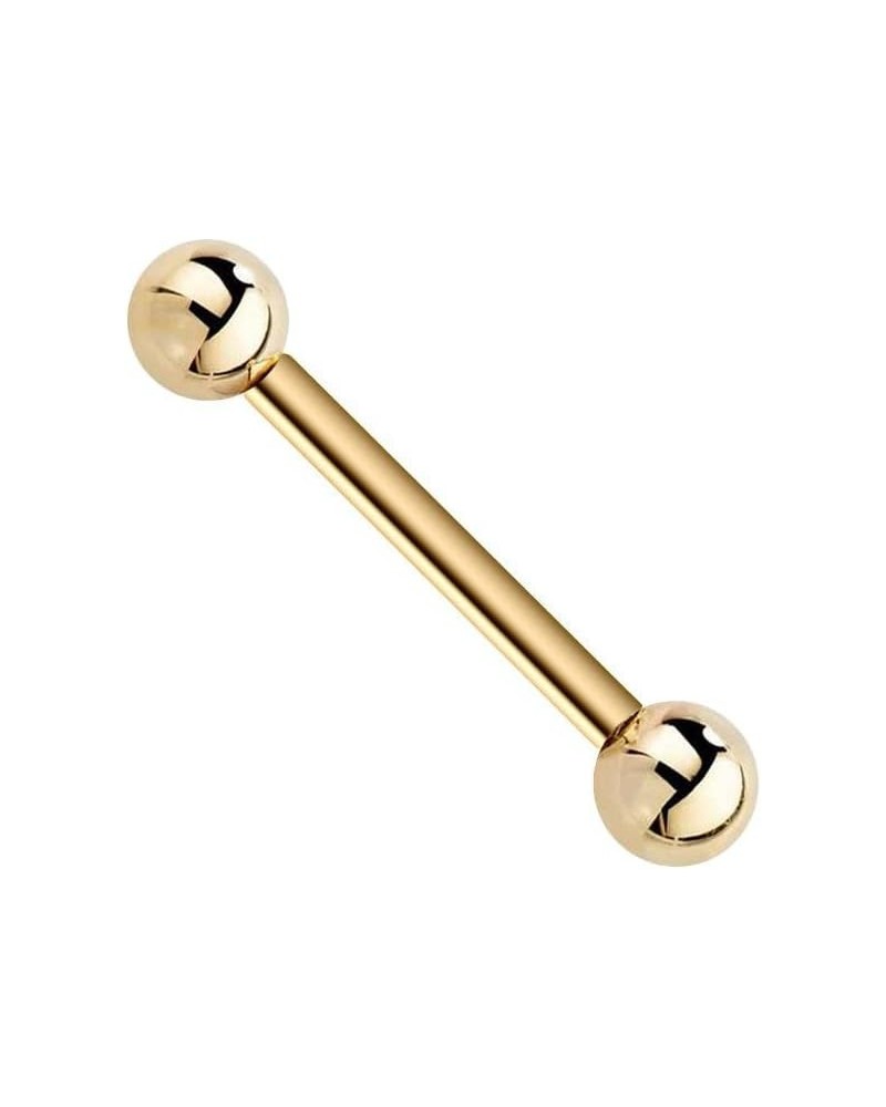 14K Gold Straight Barbell | USA Made Gold - Cartilage Earring 5/16" 18G 14K Yellow Gold $85.00 Body Jewelry