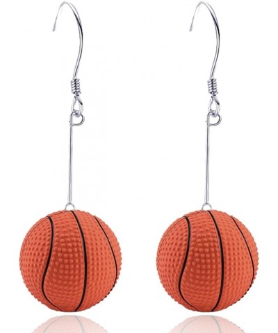 Sports Basketball Dangle Earrings,Cute Basketball Drop Earrings Basketball Player Jewelry for Women Girls Gifts Long $8.09 Ea...