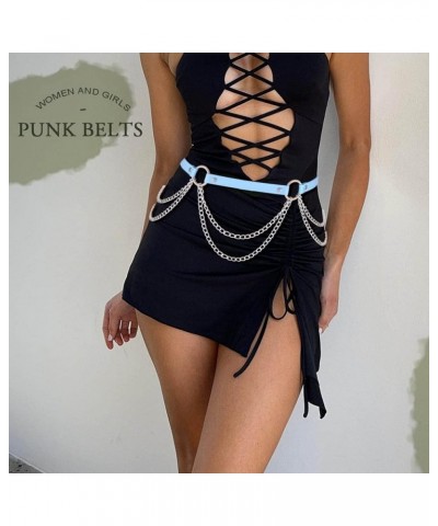 Punk Body Chains Leather Waist Chain Belt Layered Nightclub Belly Chains Rave Party Body Jewelry Accessories for Women and Gi...