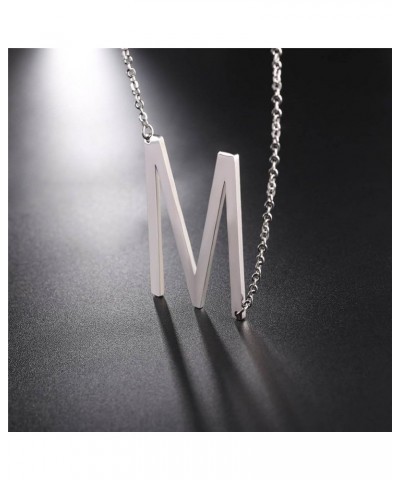 Alphabet Initial Jewelry Women Girls Necklace with Letter A to Z Stainless Steel / 18K Gold Plated CZ Crystal or Statement Si...