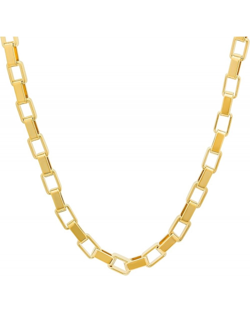 5mm 14k Yellow Gold Plated Square Box Chain Necklace 16.0 Inches $24.38 Necklaces