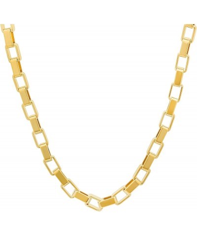 5mm 14k Yellow Gold Plated Square Box Chain Necklace 16.0 Inches $24.38 Necklaces