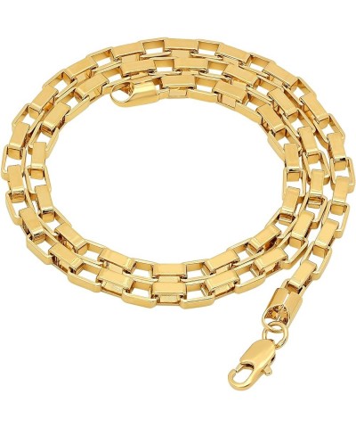 5mm 14k Yellow Gold Plated Square Box Chain Necklace 16.0 Inches $24.38 Necklaces