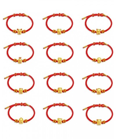 2023 New Year of Rabbit Red String Bracelet Handwoven Adjustable Chinese Zodiac Animal Rabbit Charm Bracelet for Women New Ye...