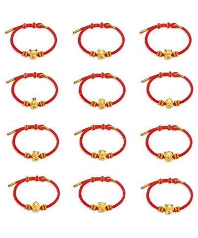 2023 New Year of Rabbit Red String Bracelet Handwoven Adjustable Chinese Zodiac Animal Rabbit Charm Bracelet for Women New Ye...