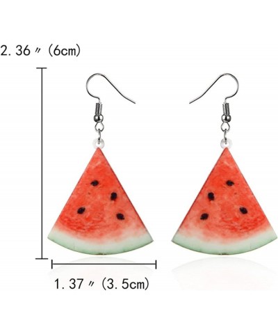 Firecolor Fruits Dangle Earrings Strawberry Pineapple Watermelon Tomato Kiwi Orange Drop Dangle Earrings for Women Jewelry,gr...