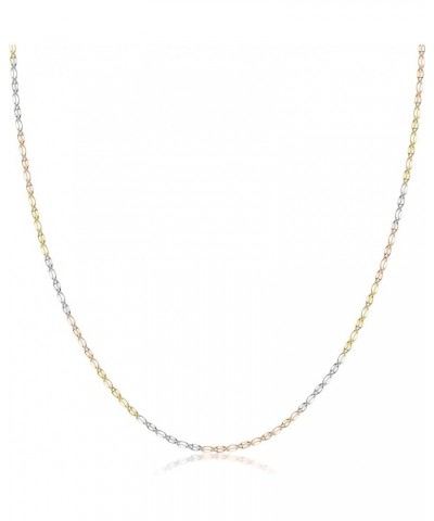 10K Solid Gold 2.0MM Diamond Cut Mirror Chain Necklace or Anklet - Unisex Sizes 10"-30" - Yellow, White, Rose or 3 Tone 3 Ton...