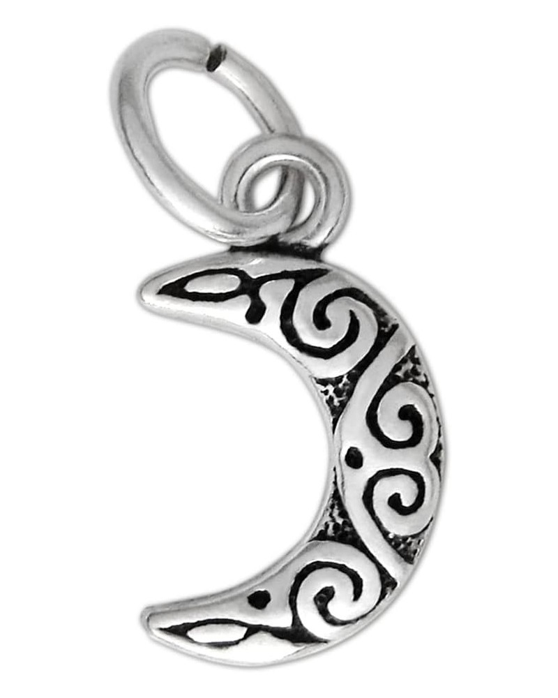 Tiny Sterling Silver Celtic Knot Crescent Moon Charm $9.17 Bracelets