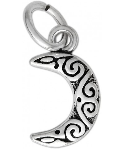 Tiny Sterling Silver Celtic Knot Crescent Moon Charm $9.17 Bracelets