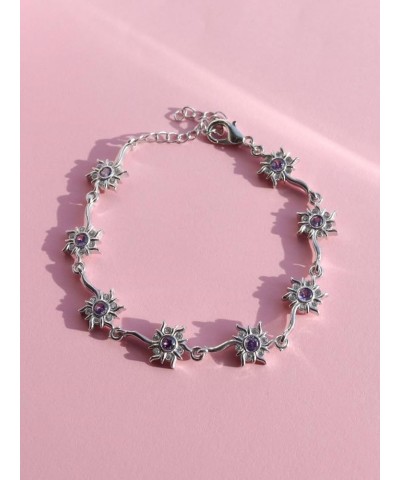 Rapunzel Sun Bracelet, Princess Jewelry, Purple Sun Bracelet Silver $26.00 Bracelets