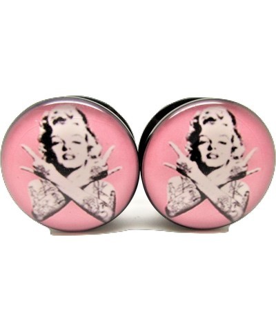 Marilyn Monroe Tatted Ear Plugs - Acrylic - Screw-On - New *Pair* - 8 Sizes 1/2" (12mm) $10.41 Body Jewelry