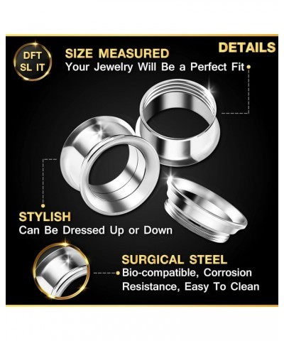 2PCS Steel Internally Threaded Double Flared Saddle Screw Stretcher Ear Tunnel Gauge Lobe Plug Piercing Jewelry Choose Sizes ...