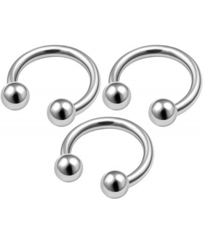 3Pcs Surgical Steel 20g-14g horseshoe earring Piercing Jewelry Cartilage Septum Nose Tragus Eyebrow Daith Helix More Choices ...