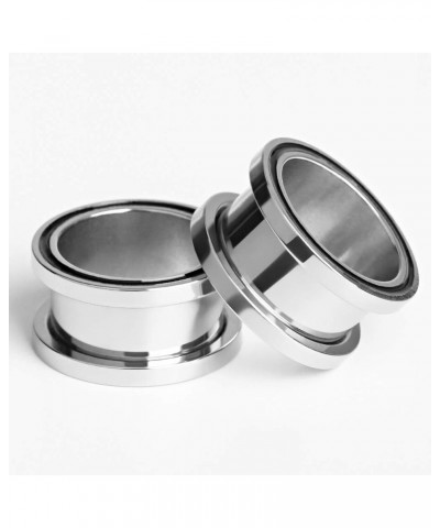 8 PCS Dull Polish Fashion Ear Tunnels Plugs Gauges Stainless Steel Expander Stretcher Piercings 00g(10mm) silver $10.96 Others