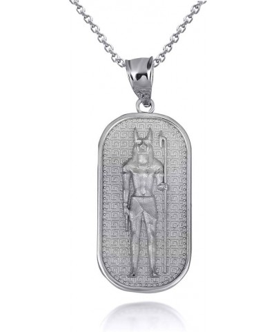 Egyptian Anubis God Of The Dead Guard Dog Amulet Pendant Necklace Fine Real Solid 925 Sterling Silver Pendant + 22" Chain $17...