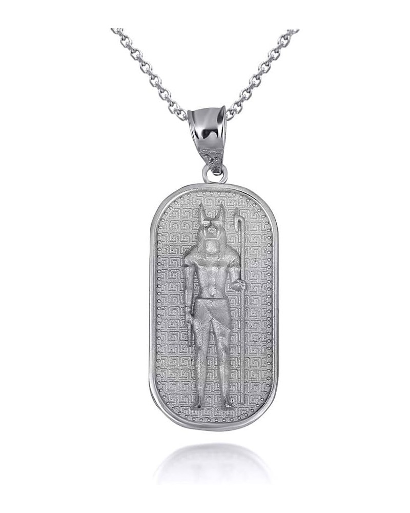 Egyptian Anubis God Of The Dead Guard Dog Amulet Pendant Necklace Fine Real Solid 925 Sterling Silver Pendant + 22" Chain $17...