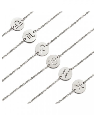 Stainless Steel Gold Plated Zodiac, Constellation, Horoscope, Disc Anklet, Ankle Bracelet Scorpio, Silver $11.39 Anklets