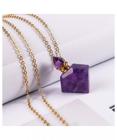 Natural Healing Stone Essential Oil Diffuser Perfume Bottle Pendant Necklace Jewelry Style10 $12.48 Necklaces