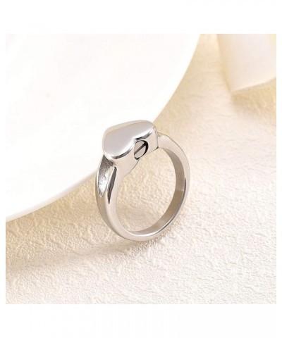 Simple Heart Cremation Urn Ring for Ashes Hold Loved Ones Ashes Memorial Jewelry for Funeral Keepsake Gift 10 $10.78 Rings