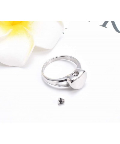 Simple Heart Cremation Urn Ring for Ashes Hold Loved Ones Ashes Memorial Jewelry for Funeral Keepsake Gift 10 $10.78 Rings