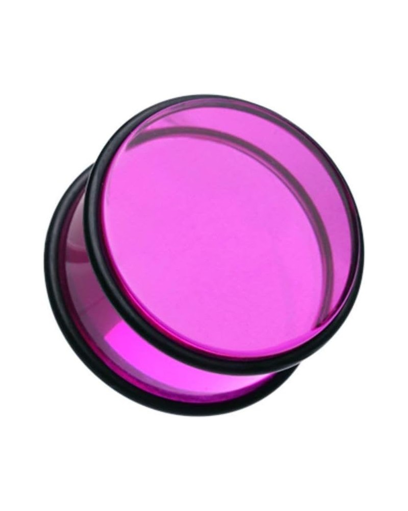 Basic Acrylic No Flare Ear Gauge Plug 3/4" (19mm), Purple $9.85 Body Jewelry