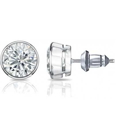 14k Gold Bezel-set Round Diamond Stud Earrings (1/4-2cttw, G-H, SI2-I1) Secure Lock Back White Gold 0.6 carats $327.08 Earrings