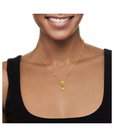 Italian 18kt Gold Over Sterling Miraculous Medal Bead Station Necklace. 16 inches $36.96 Necklaces