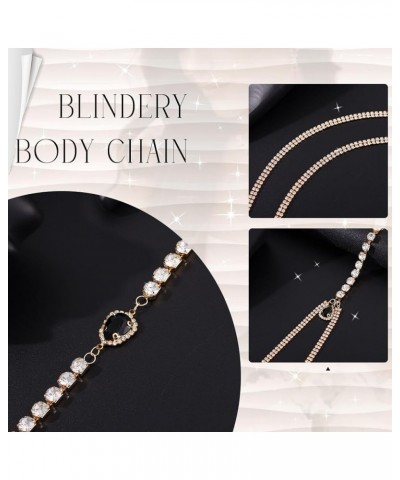 Rhinestone Body Chain Crystal Body Jewelry Shining Body Chains Luxury Rhinestone Waist Body Chain Festival Party Body Jewelry...