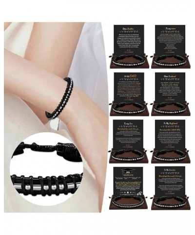 Mens Fashion Code Leather Bracelet Handwoven Three Layer Leather Bracelet Leather G $4.99 Bracelets