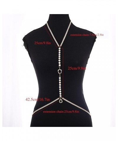 Rhinestone Body Chain Crystal Body Jewelry Shining Body Chains Luxury Rhinestone Waist Body Chain Festival Party Body Jewelry...