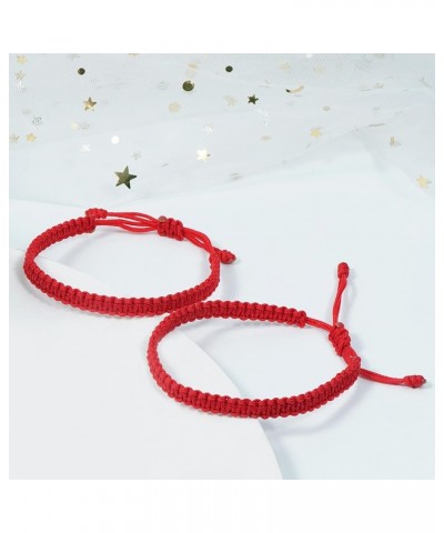 2Pcs Mother Daughter Rope Bracelet, Mom and Me Braided Rope Bracelet, Mom Girl Women Gift Bracelet red $10.07 Bracelets