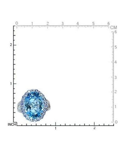 Huge 18X13mm Genuine Gemstones 925 Sterling Silver Right Hand Cocktail Ring Jewelry for Women Genuine Blue Topaz 8 $35.09 Rings