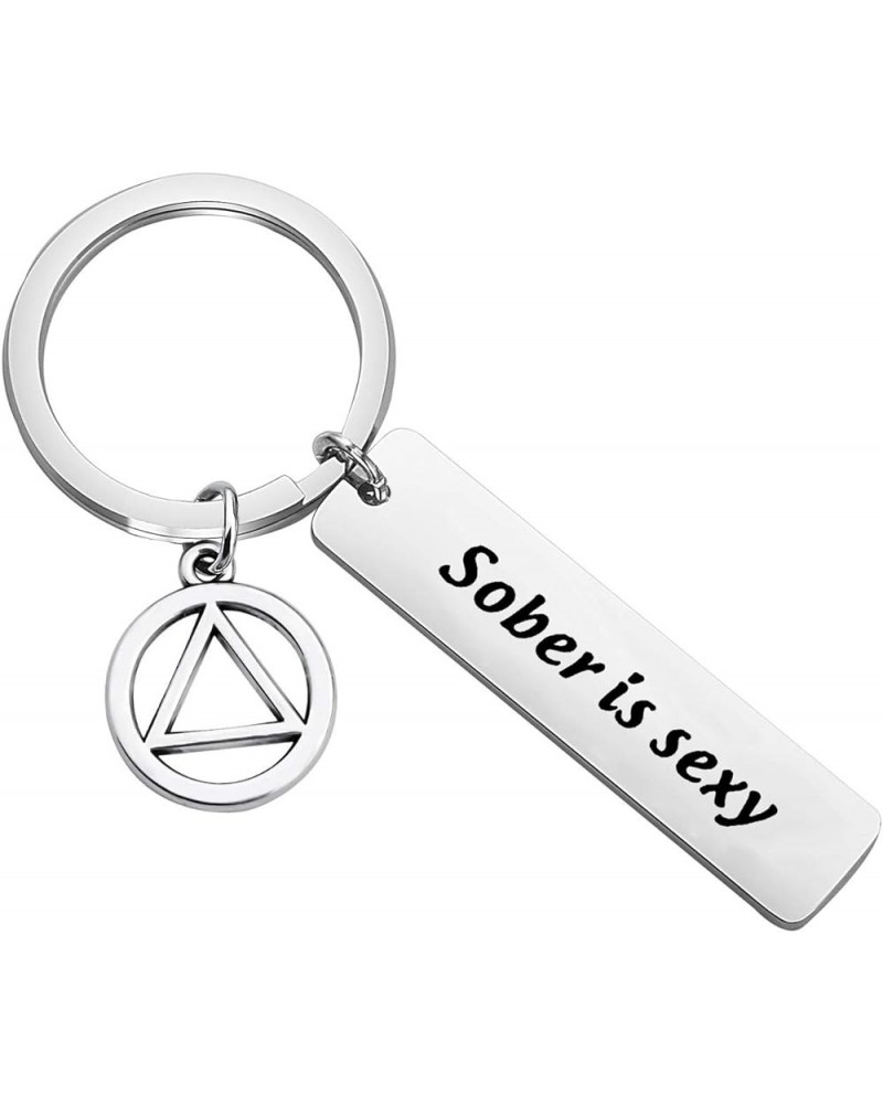 Alcoholics Anonymous KeyChain AA Addiction Recovery Gift Sobriety Keychain $9.43 Necklaces