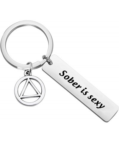 Alcoholics Anonymous KeyChain AA Addiction Recovery Gift Sobriety Keychain $9.43 Necklaces