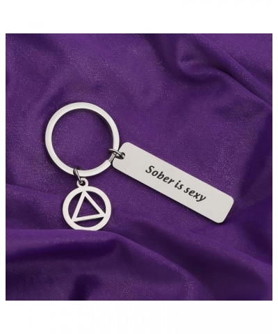 Alcoholics Anonymous KeyChain AA Addiction Recovery Gift Sobriety Keychain $9.43 Necklaces