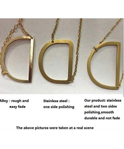 Stainless Steel Initial Letters Necklace for women and girls color gold and Silver from A-Z G-Gold $7.41 Necklaces