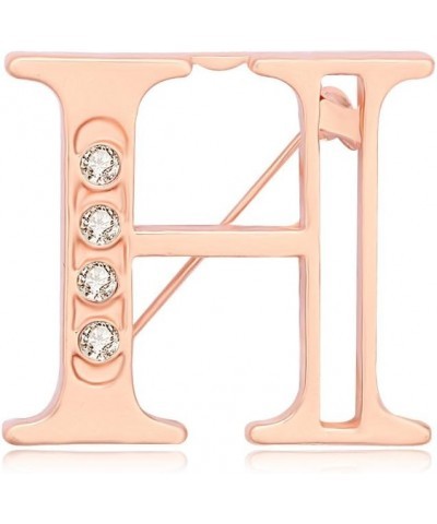 Rose Gold Plated Fashion 26 Charm Initial Letters Brooch Crystal Pins Big Brooches Letter C D K Brooches H $9.01 Brooches & Pins