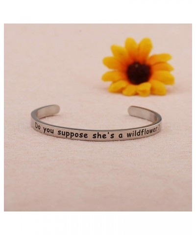 In Wonder Land Inspired Do You Suppose She's A Wildflower Cuff Bangle Bracelet Wildflower Cuff $10.20 Bracelets