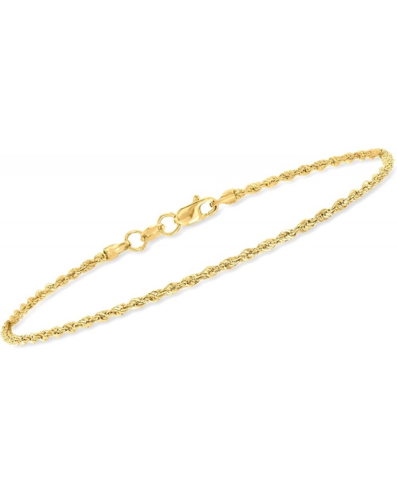 by Ross-Simons 1.5mm 14kt Yellow Gold Twisted Rope-Chain Bracelet 7.0 Inches $58.28 Bracelets