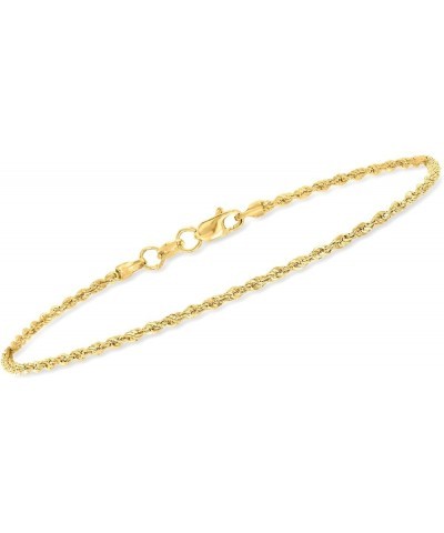 by Ross-Simons 1.5mm 14kt Yellow Gold Twisted Rope-Chain Bracelet 7.0 Inches $58.28 Bracelets