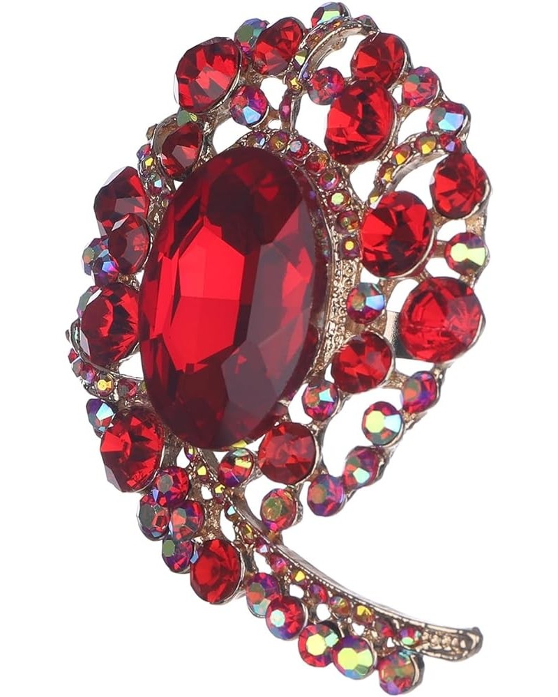 Statement Red Crystal Gold Finger Ring for Women Girls Bling Fashion Cocktail Costume Jewelry Red $9.53 Rings