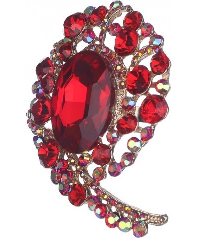 Statement Red Crystal Gold Finger Ring for Women Girls Bling Fashion Cocktail Costume Jewelry Red $9.53 Rings