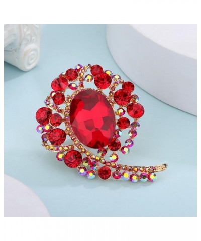 Statement Red Crystal Gold Finger Ring for Women Girls Bling Fashion Cocktail Costume Jewelry Red $9.53 Rings