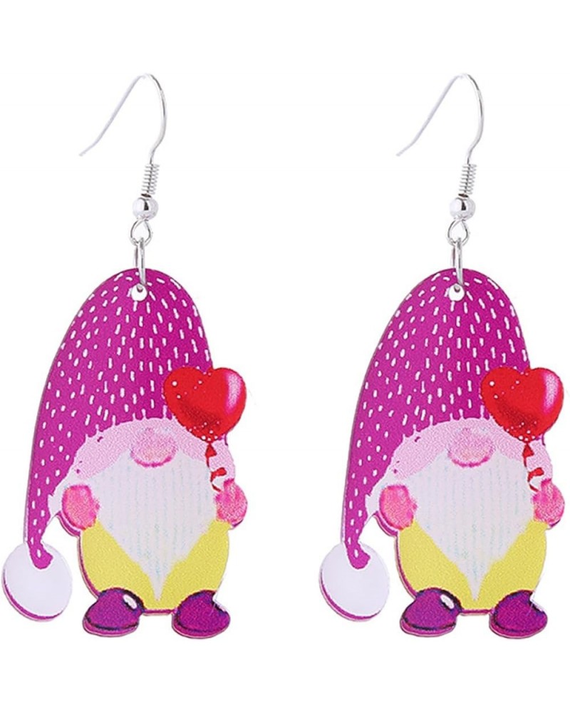 Fashion Cute Acrylic Love Heart Dangle Drop Earrings for Women Red Heart Statement Dangle Earrings Colorful Kawaii Heart Weir...