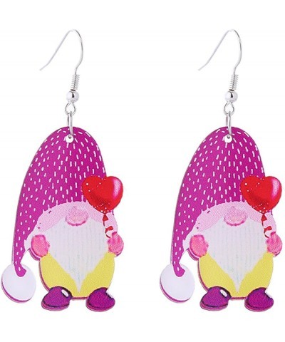 Fashion Cute Acrylic Love Heart Dangle Drop Earrings for Women Red Heart Statement Dangle Earrings Colorful Kawaii Heart Weir...