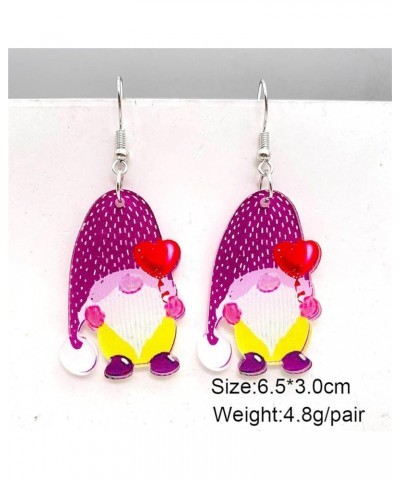 Fashion Cute Acrylic Love Heart Dangle Drop Earrings for Women Red Heart Statement Dangle Earrings Colorful Kawaii Heart Weir...