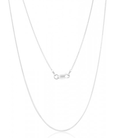 .925 Sterling Silver 0.7mm, 0.9mm, 1.1mm, 1.3mm, 1.5mm or 1.7mm Box Chain Necklace, Made In Italy 16 Inches 1.3mm $14.40 Neck...